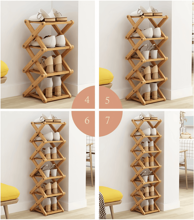Premium 9-Tier Bamboo Storage Rack – No Assembly Required