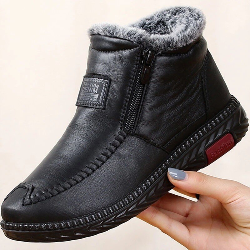 OrthoFit Non-slip Winter Leather Boots Womens