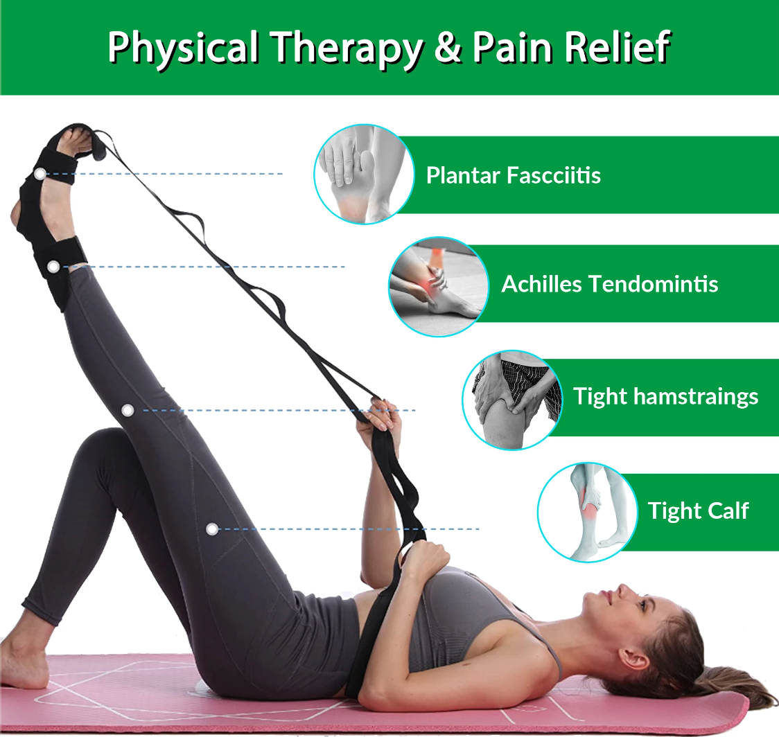 Flex Strap，Stretching Strap Yoga Strap for Stretching with Loops，Fascia  Stretcher Flexstrap for Exercise Rehabilitation Pilates Leg Calf Body