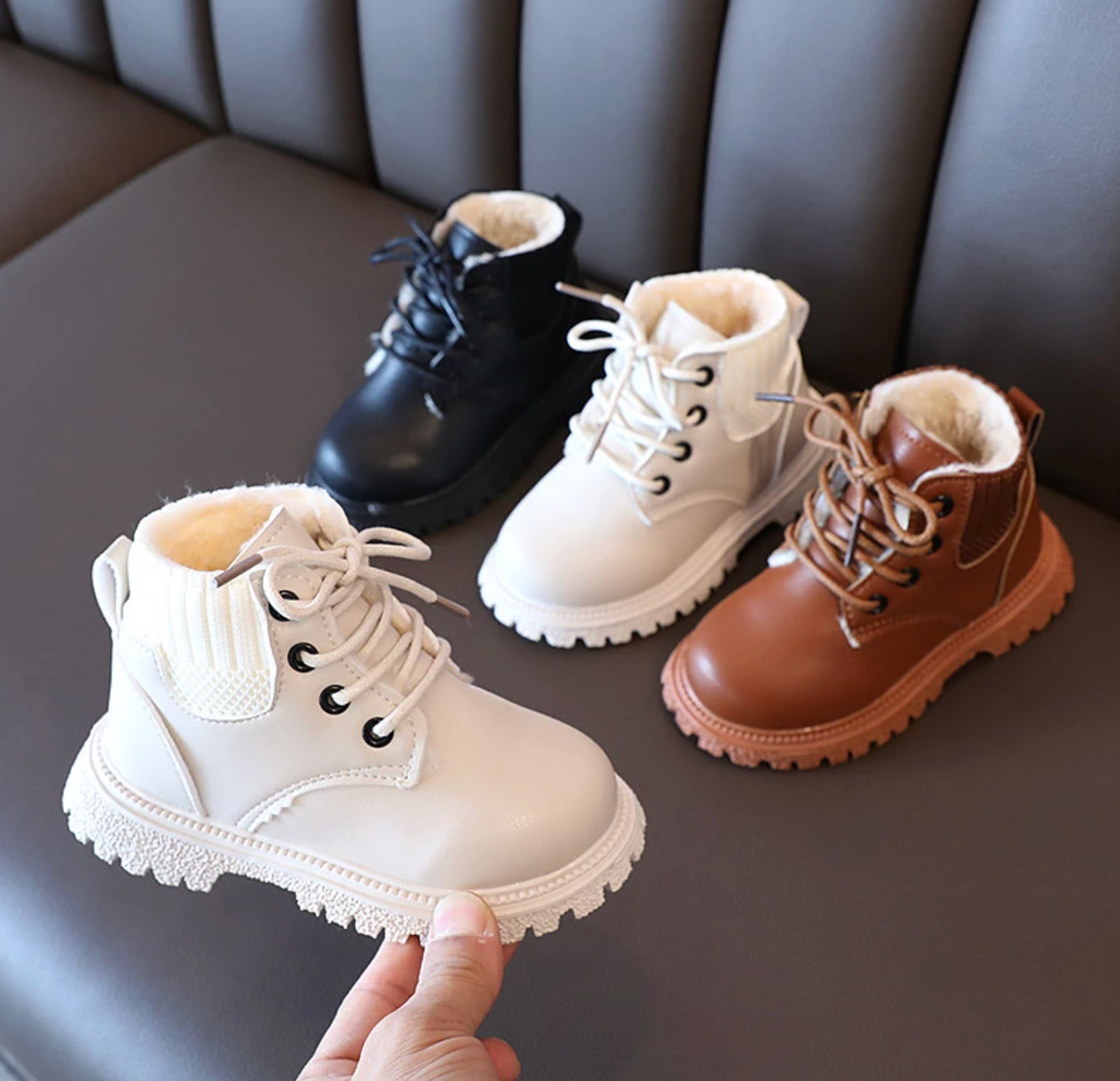 Leather boots 2025 for kids